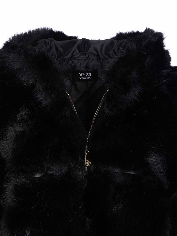 毛皮/ムートンコート - 黒 shop online: v°73