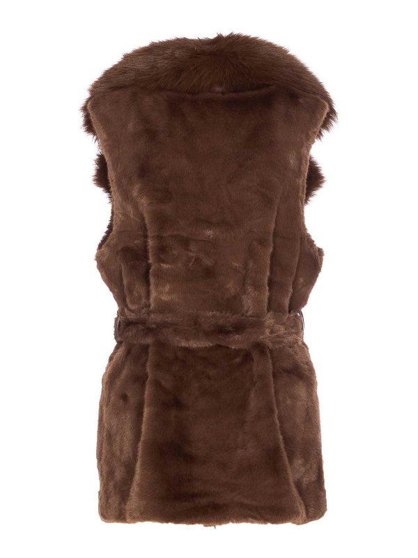 v°73: vests online - Brown Penny Faux Fur Vest