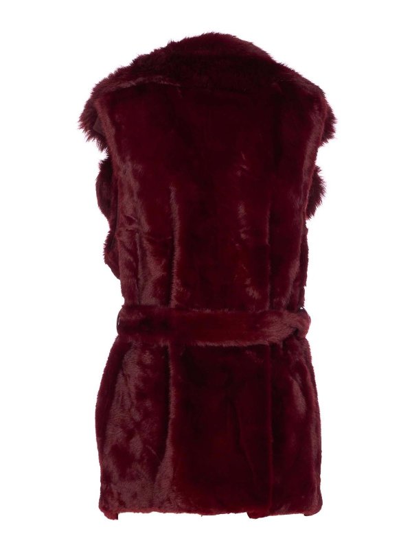 v°73: maglieria gilet online - Gilet in pelliccia sintetica Penny bordeaux