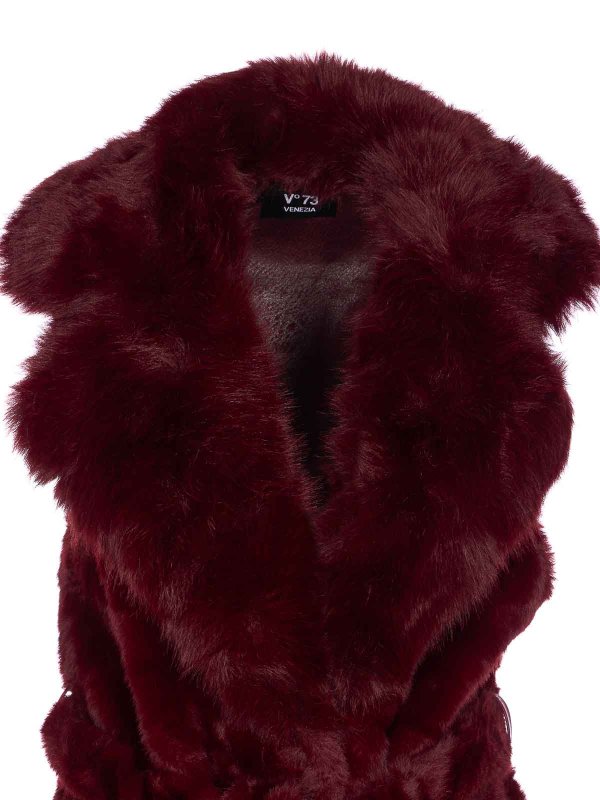 Gilet in pelliccia sintetica Penny bordeaux shop online: v°73