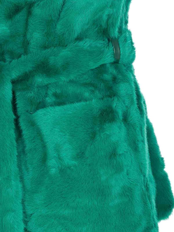 The Best Shops v°73: vests - Green Penny Faux Fur Vest