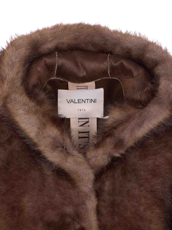 毛皮/ムートンコート - ブラウン shop online: VALENTINI 1972