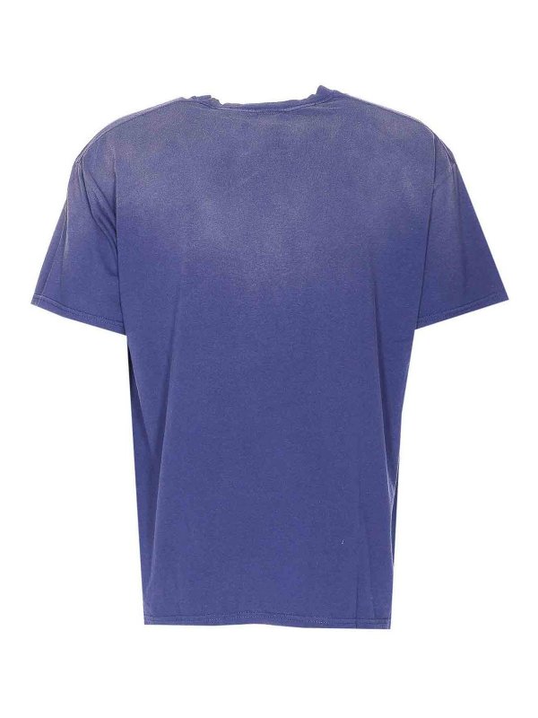 WILD DONKEY: crew necks online - Blue Angry T-Shirt