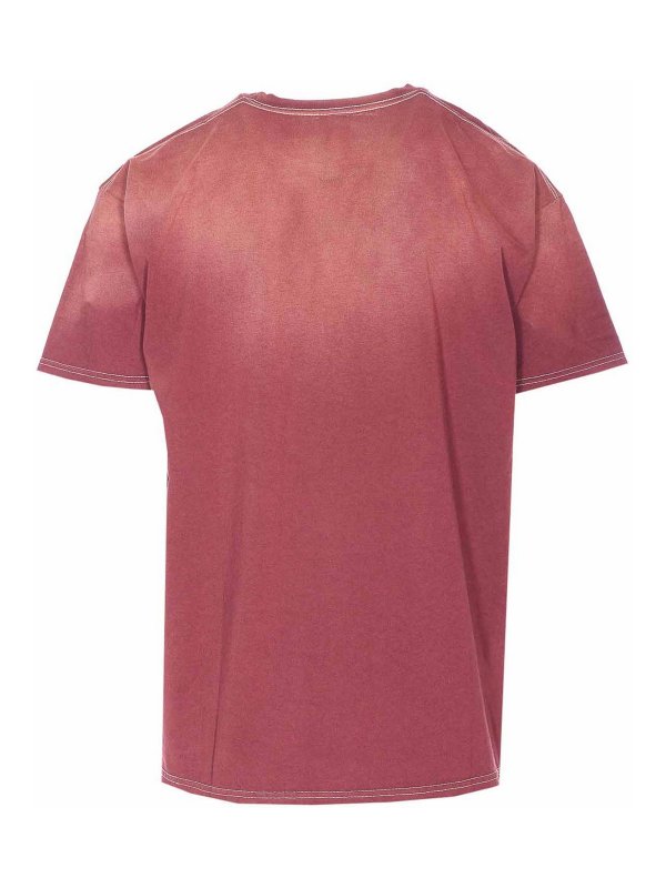 WILD DONKEY: crew necks online - Red La Verne T-Shirt