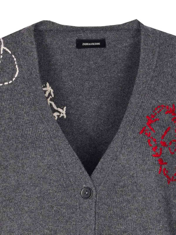 カーディガン - グレー shop online: ZADIG&VOLTAIRE