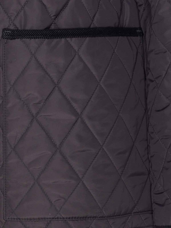 The Best Shops BURBERRY: padded jackets - Black Haddington Quilted Jacket