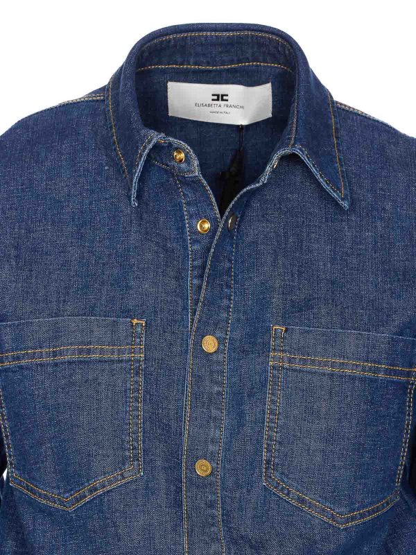 Kurzes Kleid - Blau shop online: ELISABETTA FRANCHI