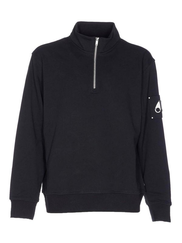 MOOSE KNUCKLES: Cuellos altos y polos - Suéter Con Cuello Alto - Negro