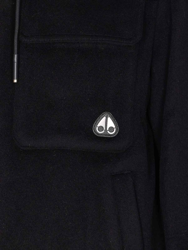 The Best Shops MOOSE KNUCKLES: shirts - Black Snowdown Shirt Jacket