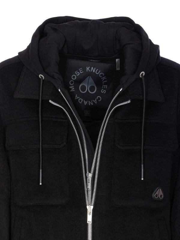 Black Snowdown Shirt Jacket shop online: MOOSE KNUCKLES