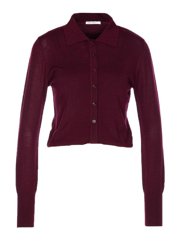 PATRIZIA PEPE: Cardigans - Cardigan - Rouge Brun