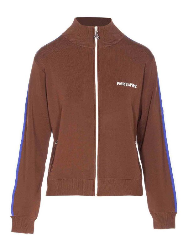 PATRIZIA PEPE: Turtlenecks & Polo necks - Logo Zip Sweatshirt