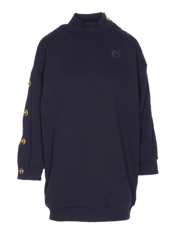 Pinko: crew necks - Blue Muesli Sweatshirt