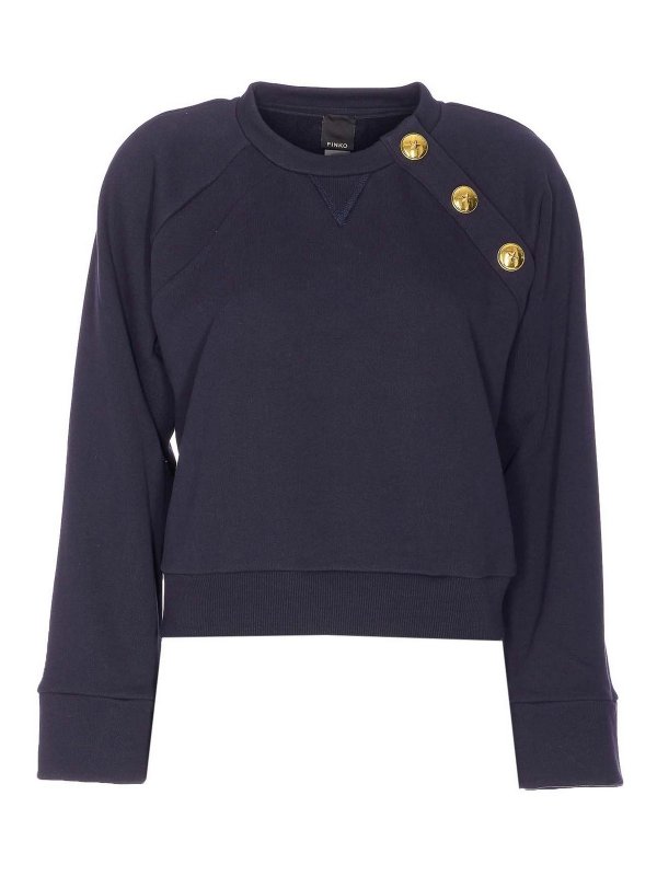 Pinko: crew necks - Blue Margarine Sweatshirt