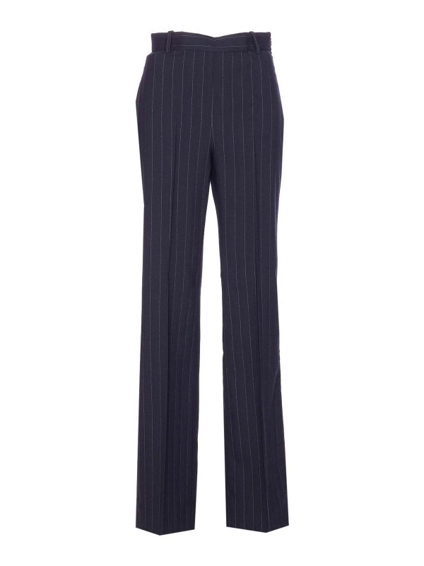Pinko: casual trousers - Blue Striped Pita Pants