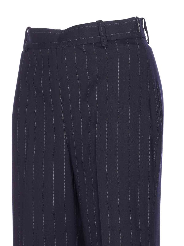 The Best Shops Pinko: casual trousers - Blue Striped Pita Pants