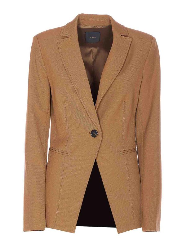 Pinko: giacche blazer - Giacca Granaglie Marrone