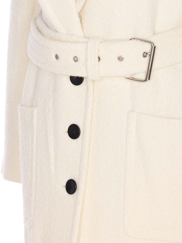 The Best Shops Pinko: Lange Mäntel - Langer Mantel - Weiß