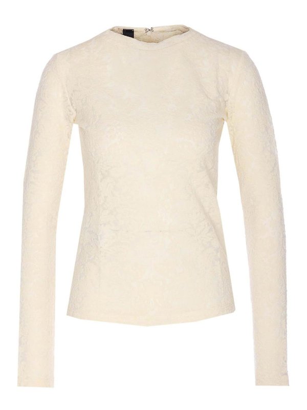 Pinko: Pull col rond - Pull Col Rond - Blanc