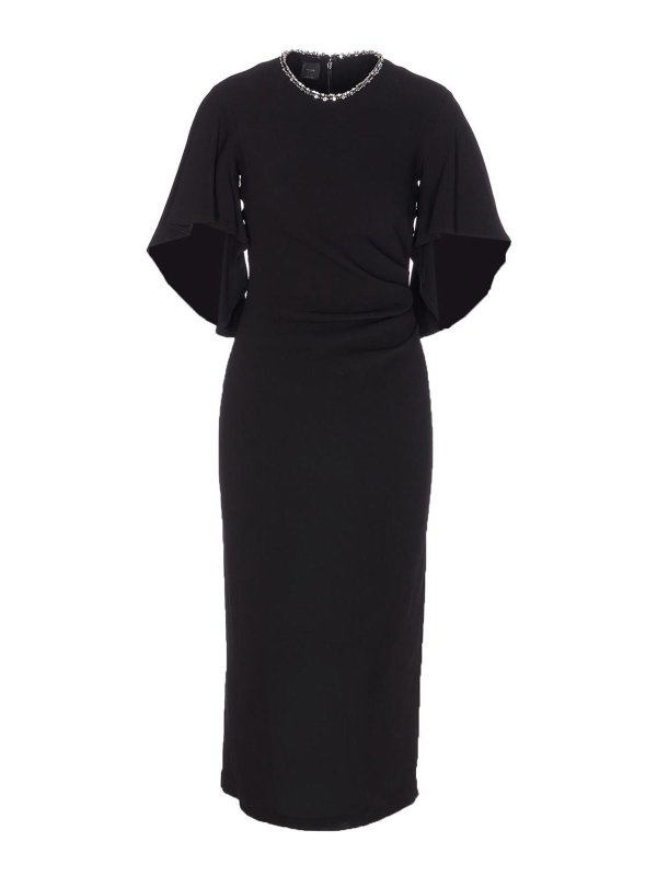 Pinko: crew necks - Black Scopone Dress
