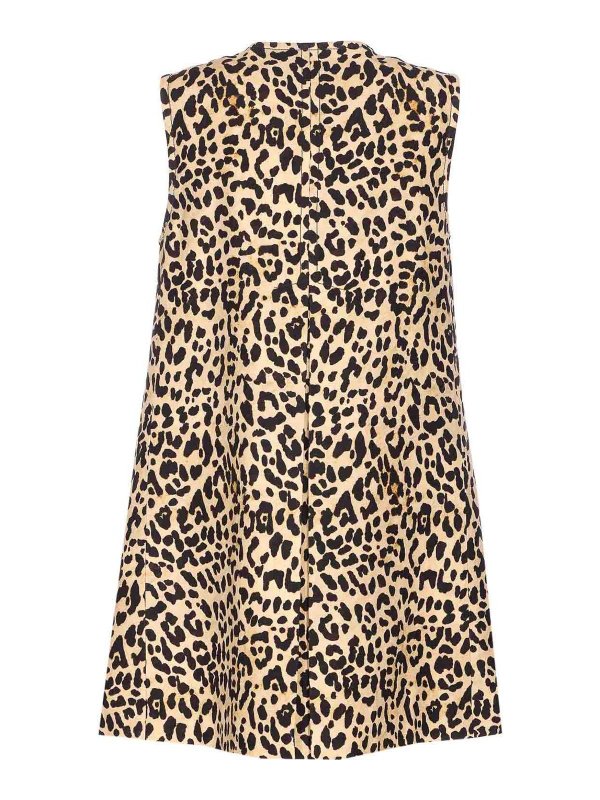 VALENTINO GARAVANI: crew necks online - Crepe Couture Animalier Print Dress