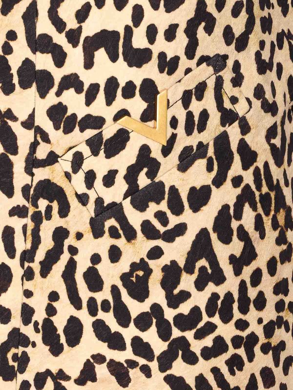 The Best Shops VALENTINO GARAVANI: crew necks - Crepe Couture Animalier Print Dress