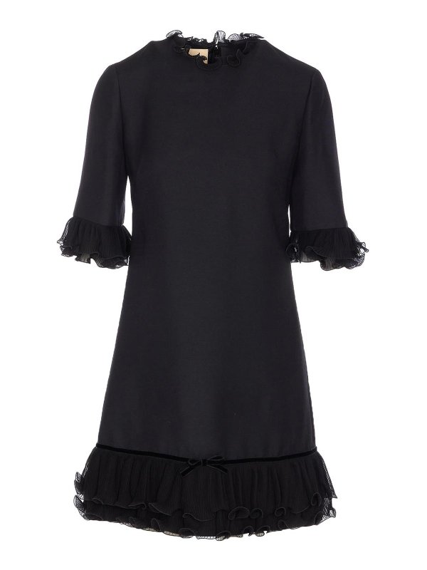 VALENTINO GARAVANI: Trousers Shorts - Solid Crepe Couture Dress