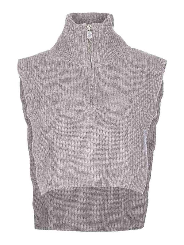 Pinko: scarves - Cipro Knitted Neck Warmer With Zip