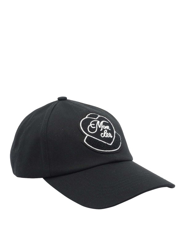 MONCLER: cappelli online - Berretto da baseball con logo