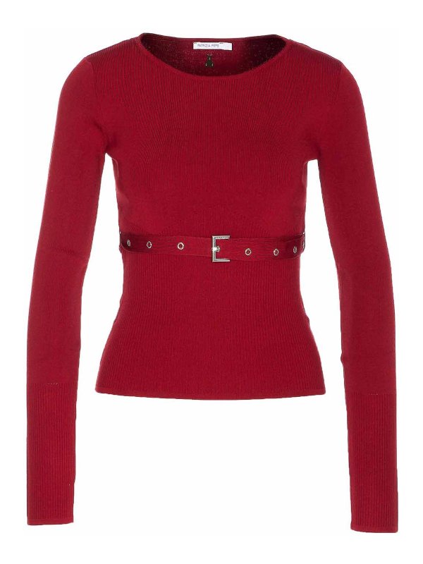 PATRIZIA PEPE: crew necks - Sweater With Belt