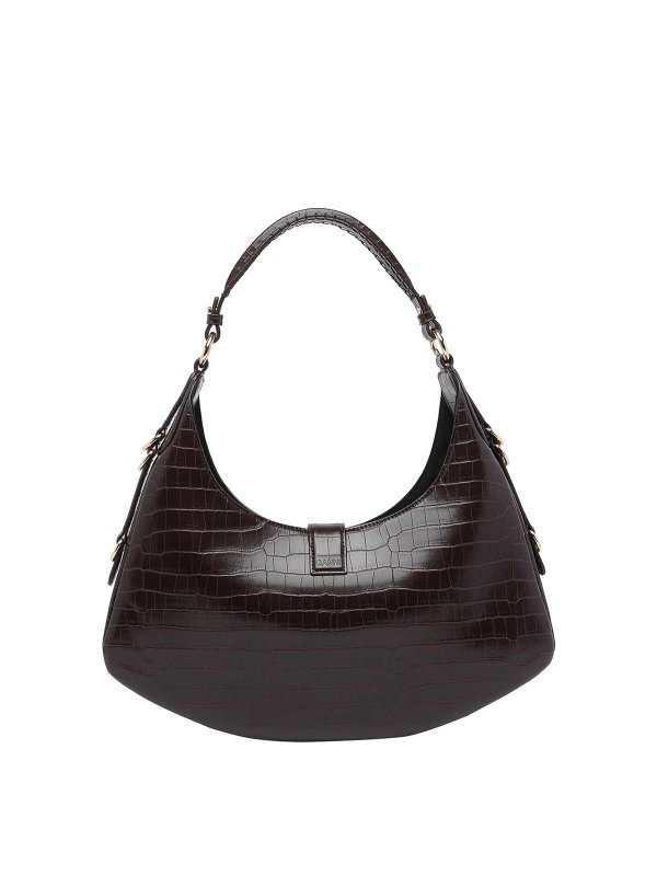 The Best Shops GANNI: shoulder bags - Small Croco Kat Shoulder Bag