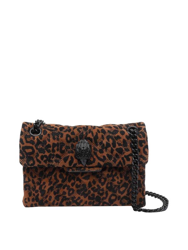 KURT GEIGER: cross body bags - Mini Leather Kensington Crossbody Bag