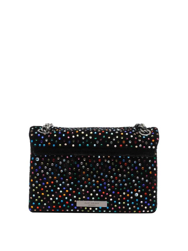 The Best Shops KURT GEIGER: cross body bags - Mini Velvet Kensington Crossbody Bag