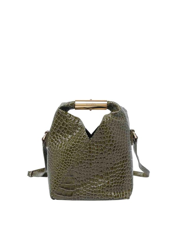 MM6 MAISON MARGIELA: cross body bags - Green Small Japanese Crossbody Bag