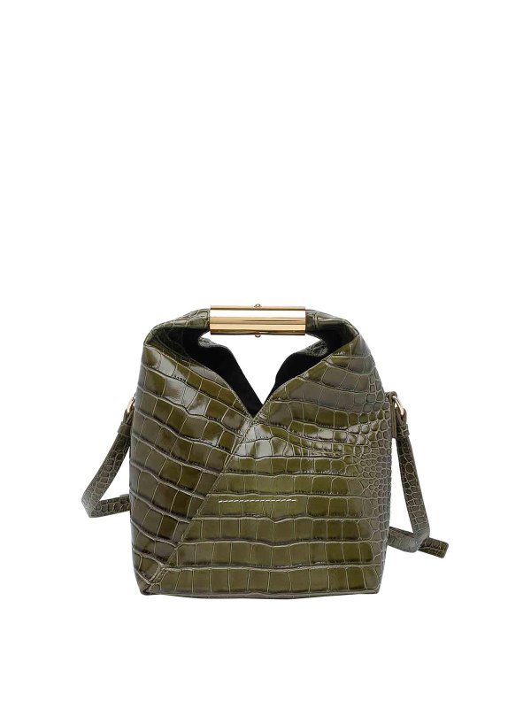 The Best Shops MM6 MAISON MARGIELA: cross body bags - Green Small Japanese Crossbody Bag
