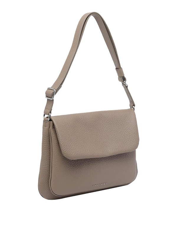 ORCIANI: cross body bags online - Taupe Small Soft Diana Crossbody Bag