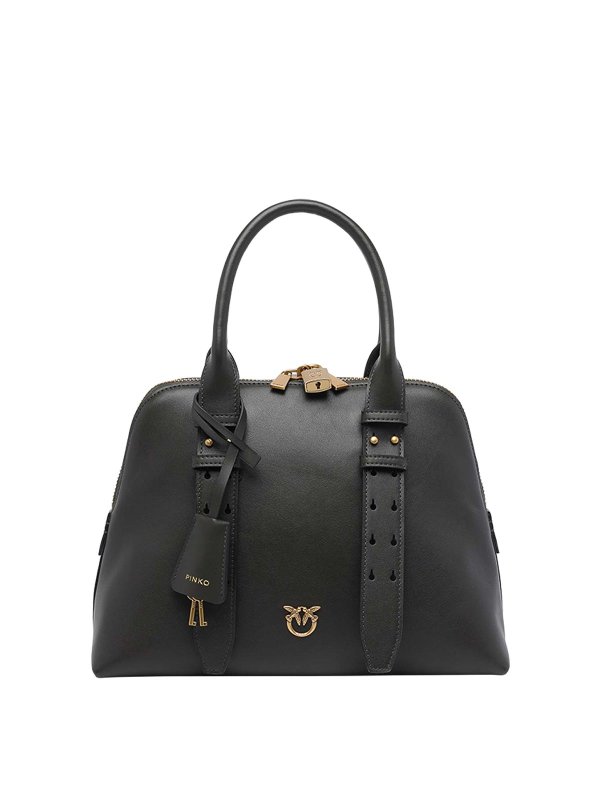Pinko: bowling bags - Green Medium Bowling Bag