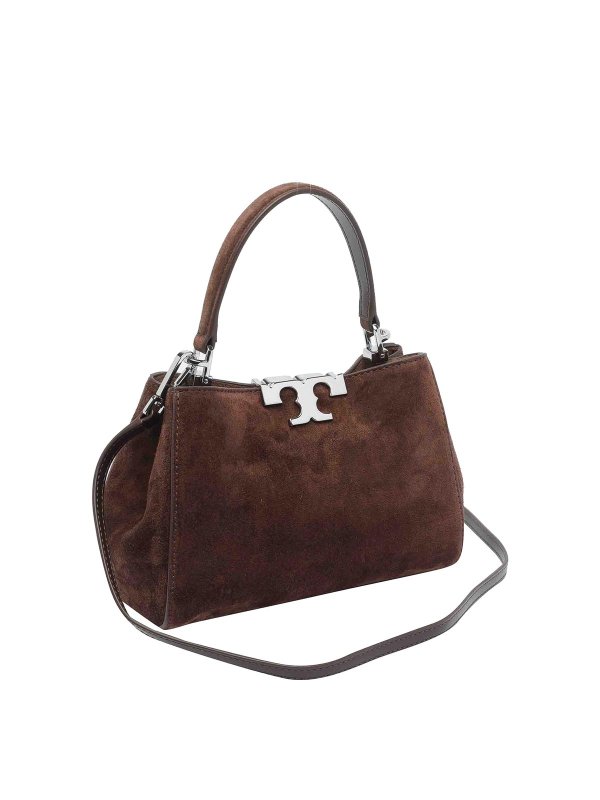 TORY BURCH: cross body bags online - Mini Eleanor Suede Satchel Bag