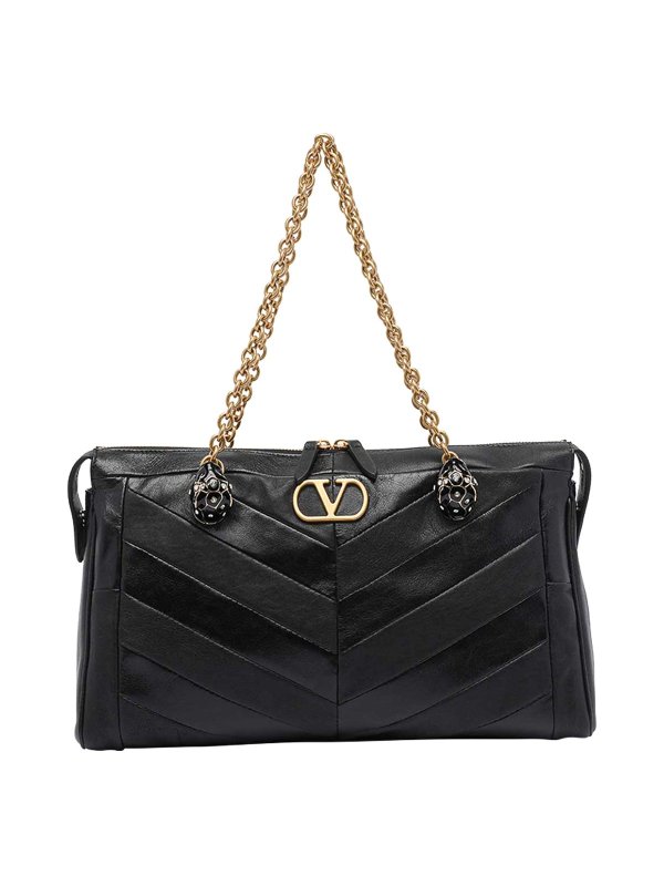 VALENTINO GARAVANI: トートバッグ - トートバッグ - 黒