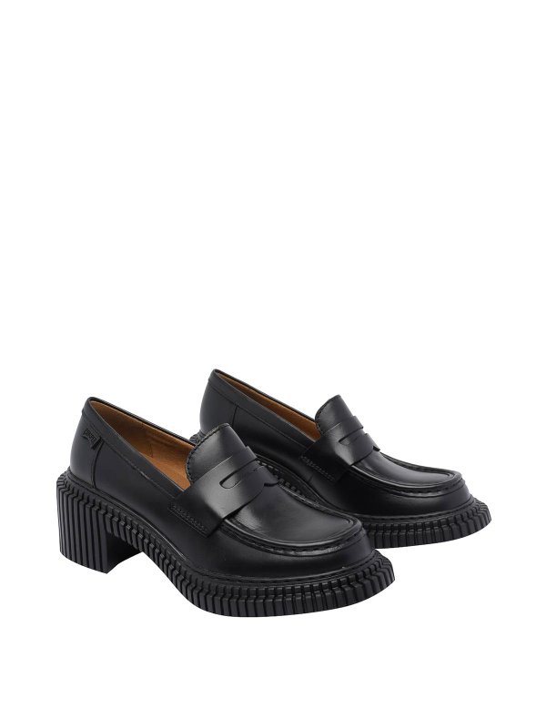 CAMPER: Loafers & Slippers online - Pix London Black Leather Loafers
