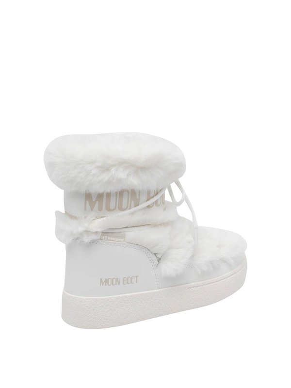 The Best Shops Moon Boot: ankle boots - Black Ltrack Tube Faux Fur Booties