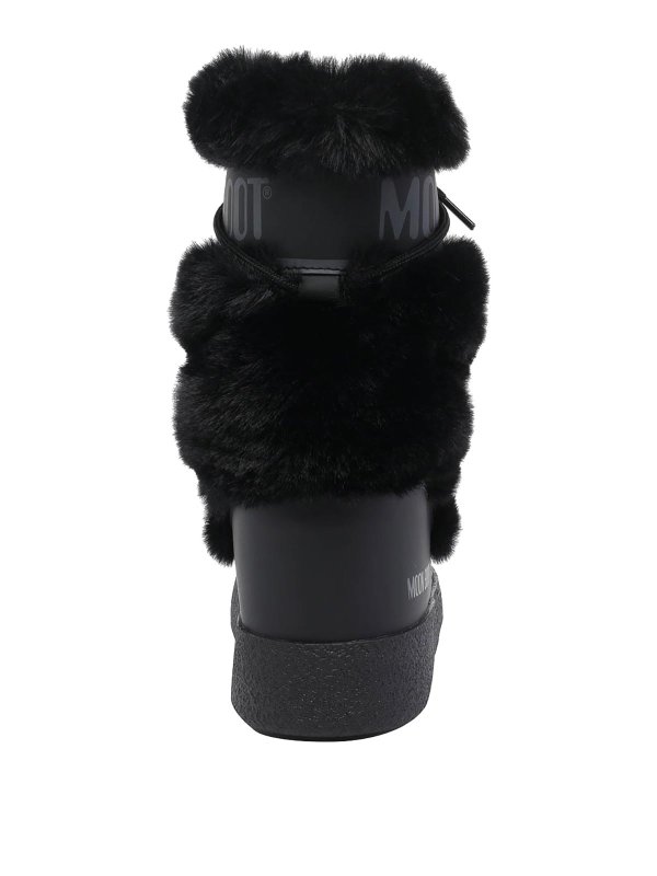 Black Icon Eco Fur Boots shop online: Moon Boot