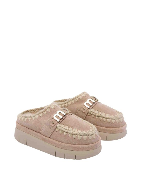 MOU: mules shoes online - Bounce Welt Clog Suede