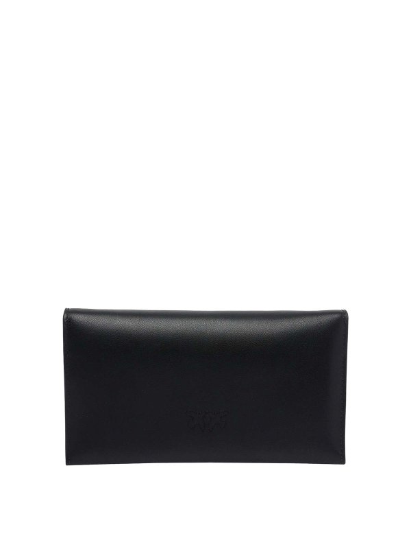 The Best Shops Pinko: flat shoes - Black Mini Love Birds Flat Pochette