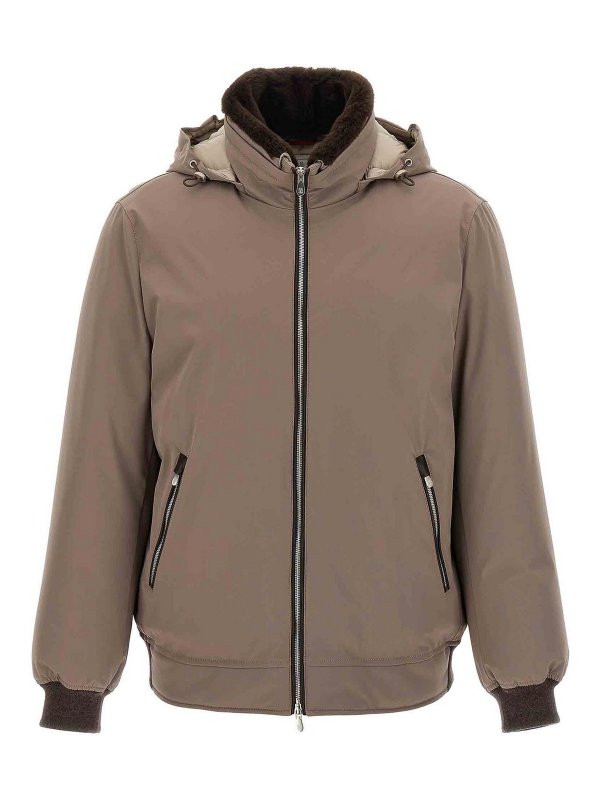 BRUNELLO CUCINELLI: bombers - Sherling Neck Bomber Jacket