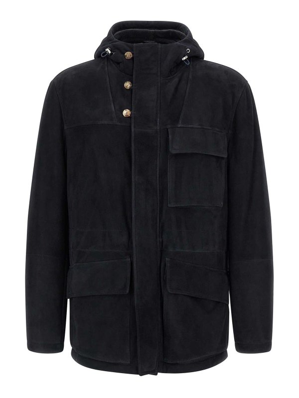 BRUNELLO CUCINELLI: leather jacket - Suede Jacket
