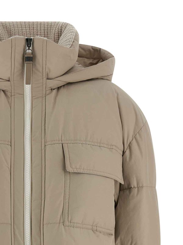 The Best Shops BRUNELLO CUCINELLI: padded jackets - Knitted Neck Down Jacket