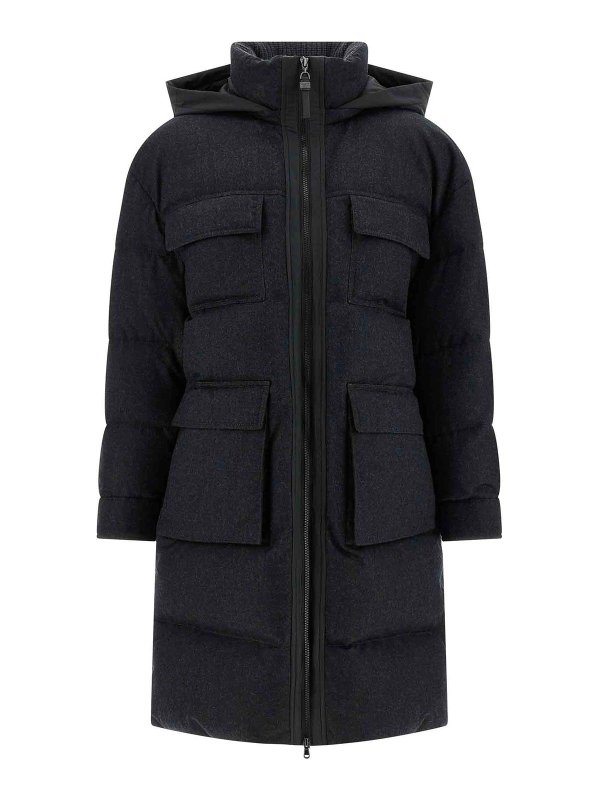 BRUNELLO CUCINELLI: ダウン・ハイテクジャケット - ダウンジャケット - グレー