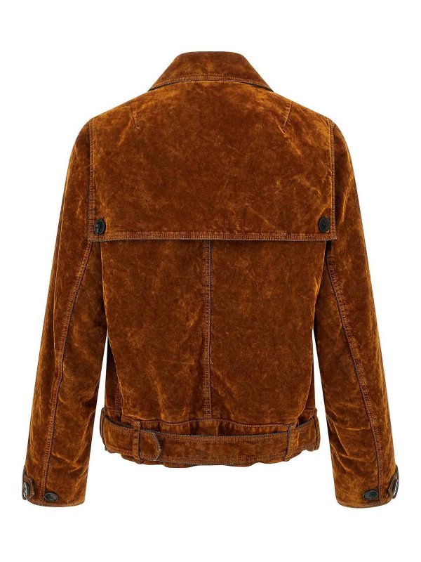 DRIES VAN NOTEN: casual jackets online - Velvet Biker Jacket