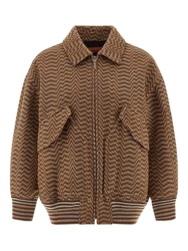 MISSONI: giacche bomber - Giubbotto bomber con motivo Chevron